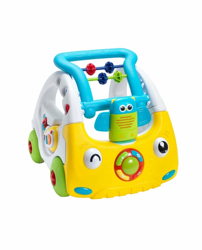 baby walking with push walker