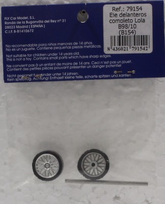 FLY 79154 LOLA B98/10 FRONT AXLE SET 1/32 SLOT CAR PART