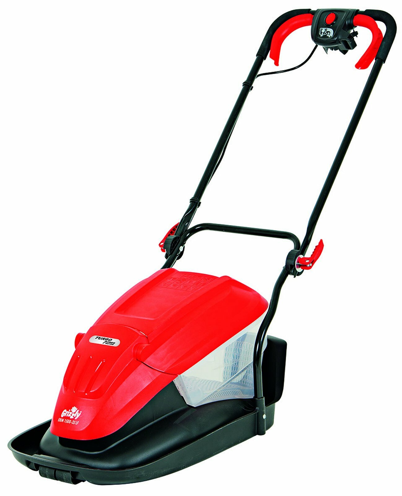 Grizzly Elektro Luftkissen Mulchmäher ERM 1500-33 LF Rasenmäher Mulchen 1500W 