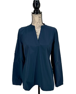 Athleta NEW Navy Blue Performance Popover Long Sleeve Shirt