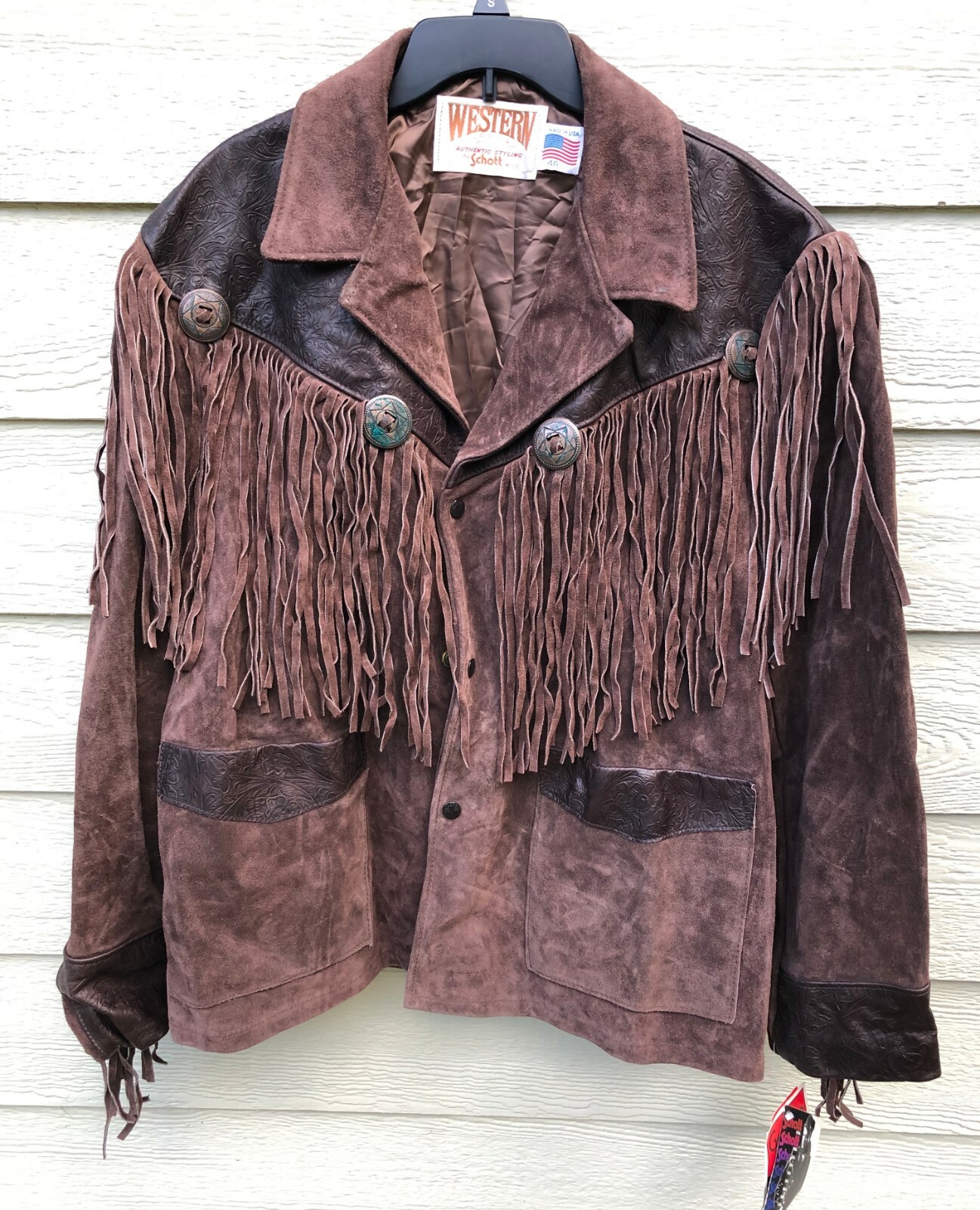 〈 SCHOTT 〉western fringe suede jacket $_12.JPG?set_id=880000500F