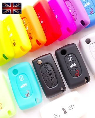 For Peugeot Partner Citroen Berlingo Dispatch 3 Button Key Fob Remote Case 4