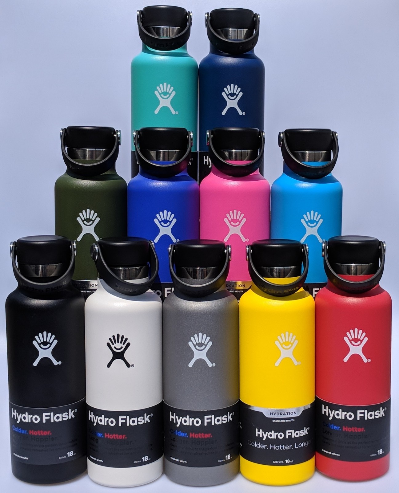 hydro flask 18oz standard mouth water bottle