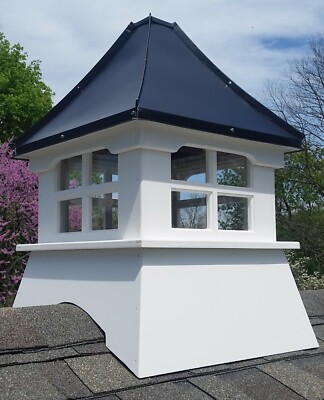 Accentua Laguna Vinyl Cupola with Copper Roof, 20 in. Square, 32 in. High