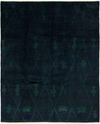 Transitional Hand-knotted Carpet 8'8'' x 11'9'' Wool Area Rug