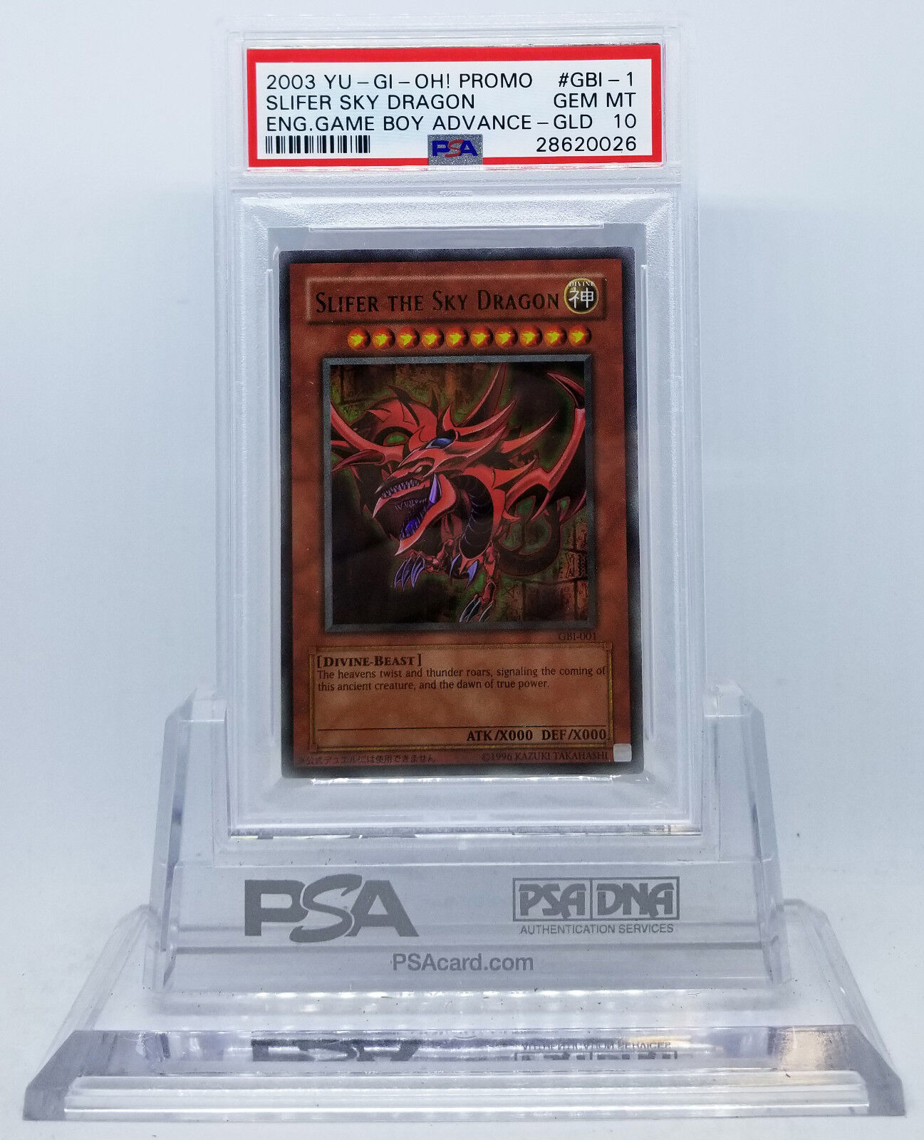 YUGIOH GBI-001 SLIFER THE SKY DRAGON ULTRA RARE PSA 10 GEM YUGIOH GBI-001 SLIFER THE SKY DRAGON ULTRA RARE PSA 10 GEM