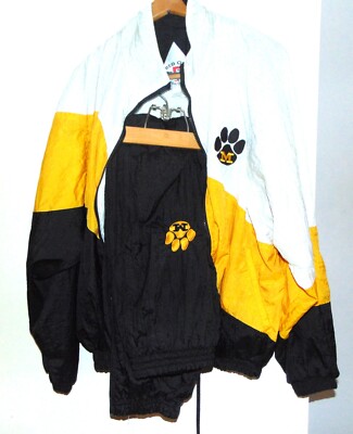 Rare Vintage Missouri Tigers Old School Logo Track Suit Size L & M
