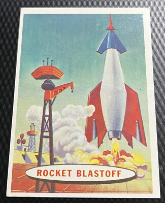 1958 Topps Target Moon Hi-Grade Card #17 - Rocket Blastoff - No Creases - Nice
