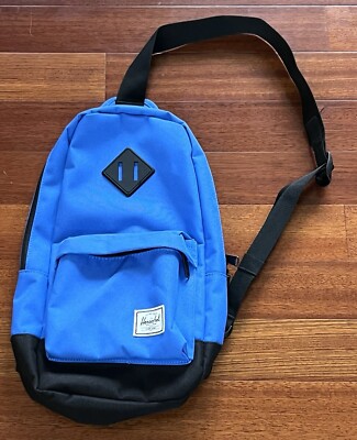 Herschel Supply Co Heritage Shoulder Bag Blue & Black Men's Adjustable Crossbody
