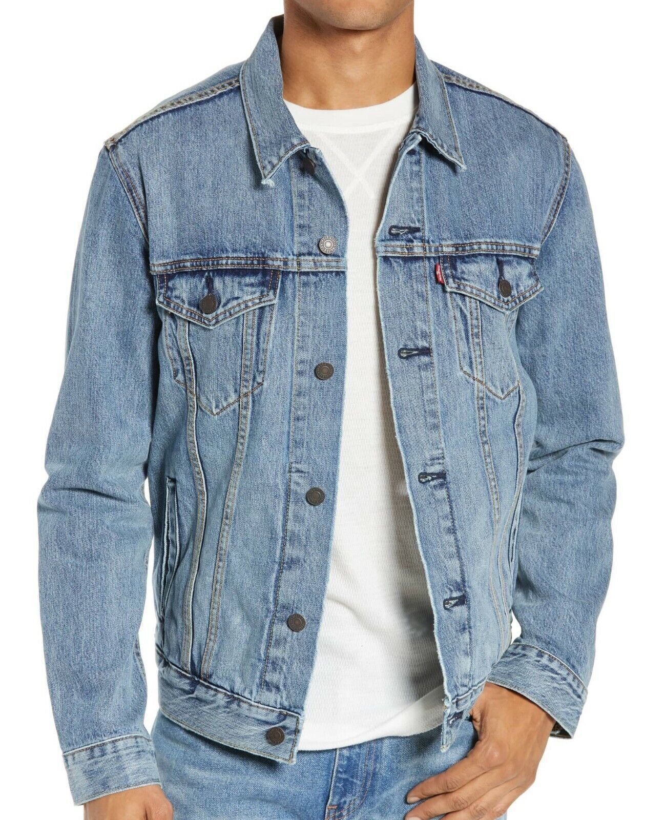 

Джинсовая джинсовая куртка на пуговицах Levis Голубая 723340232, Light blue