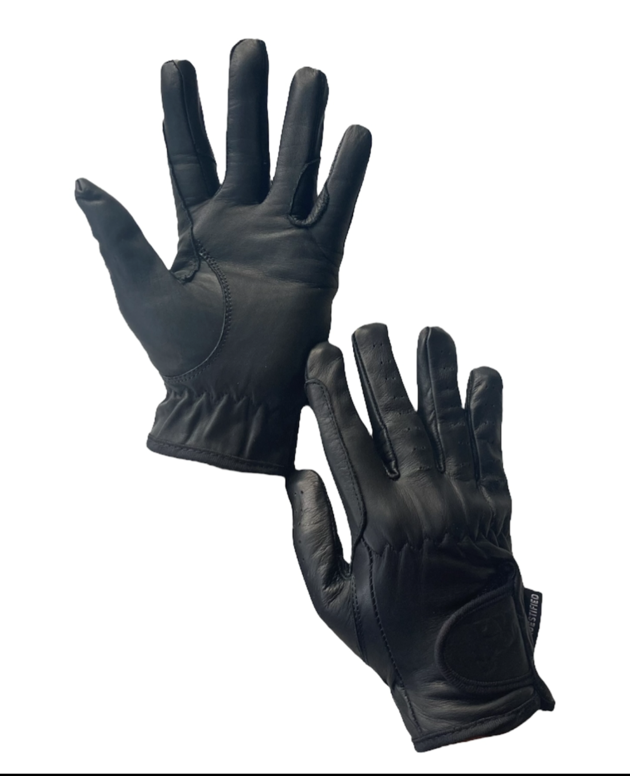 Equestrian Riding Gloves LADIES All Leather BLACK Premium Quality