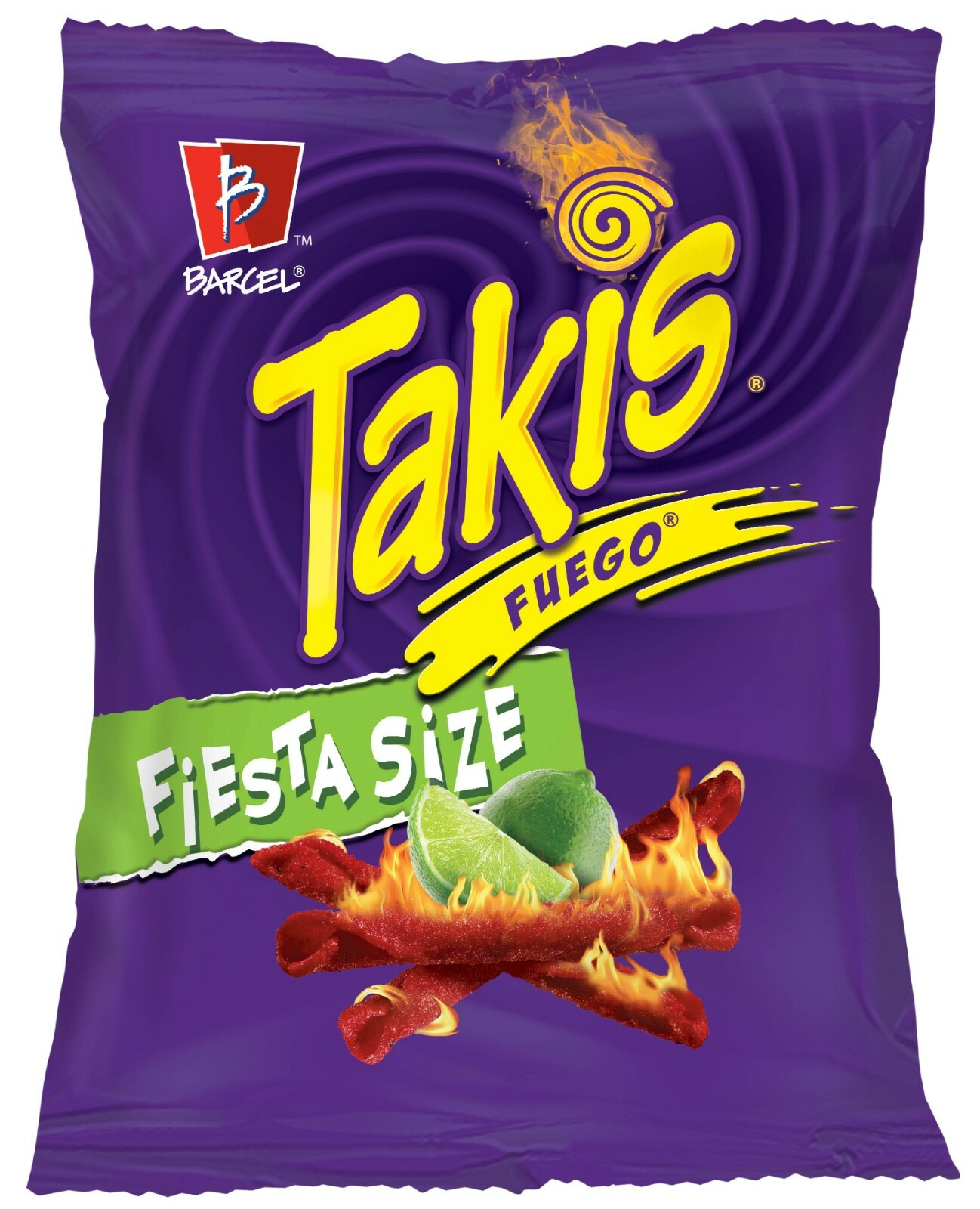 NEW BARCEL TAKIS FIESTA SIZE FUEGO HOT CHILI