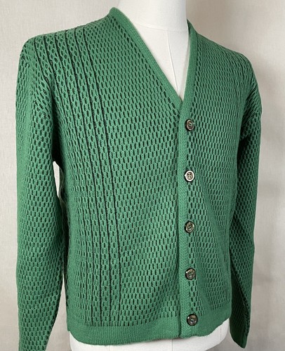 トップス 60's Gilison Black Acrylic Cardigan M トップス 60's Gilison Black Acrylic Cardigan M JERSEY KNIT