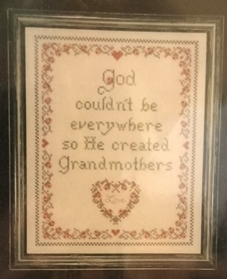 God created Grandmothers Counted Cross stitch