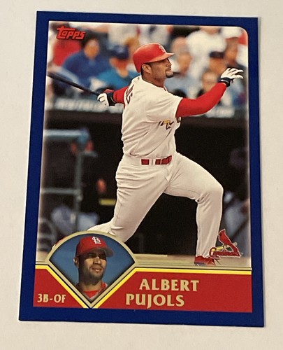 2002 Topps Baseball Albert Pujols Blue Border #200 2nd Year