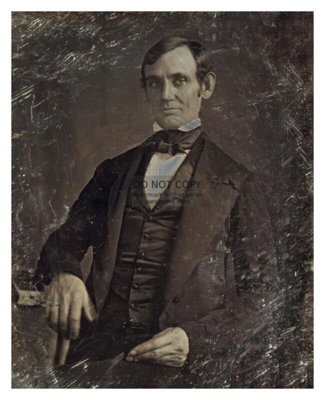 PRESIDENT ABRAHAM LINCOLN FIRST KNOWN PHOTOGRAPH 1846 8X10 PHOTO