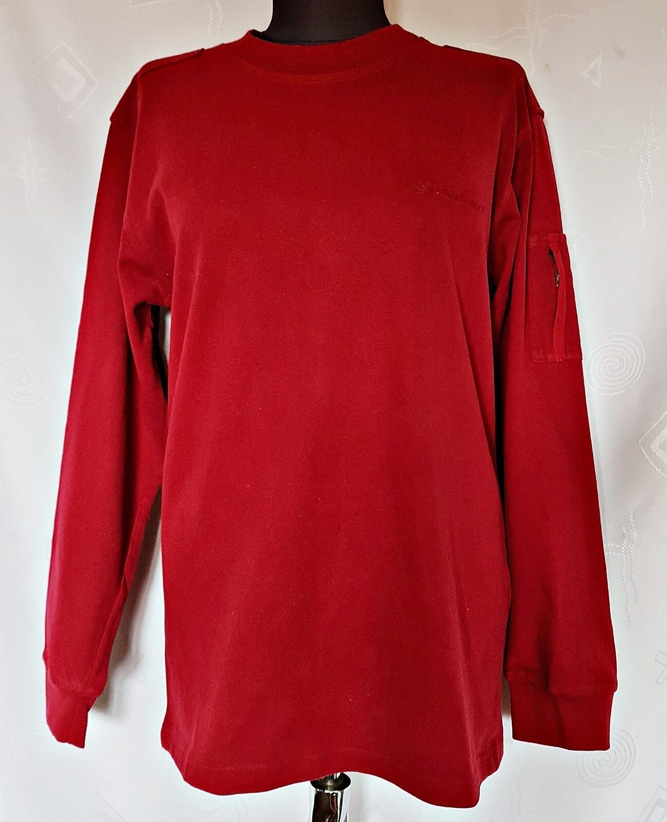 GIORGIO ARMANI ジャカードニット ロゴ トートバッグ レッド GIORGIO ARMANI ジャカードニット ロゴ トートバッグ レッド