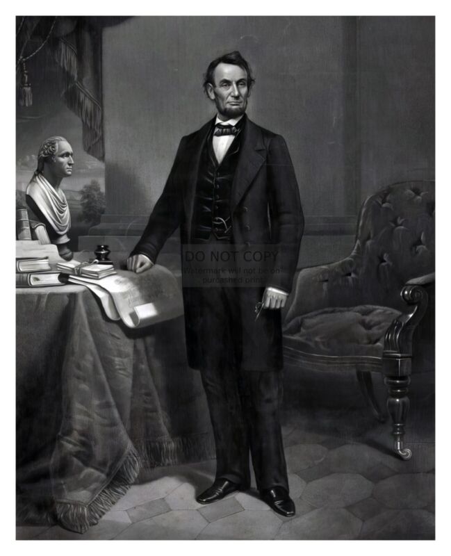 President Abraham Lincoln Official Portrait Painting 8x10 Photo