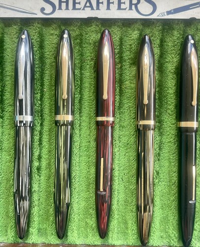 LOT OF 5 COLORS OF SHEAFFER 1000 AND 500 LARGE BALANCE FOUNTAIN