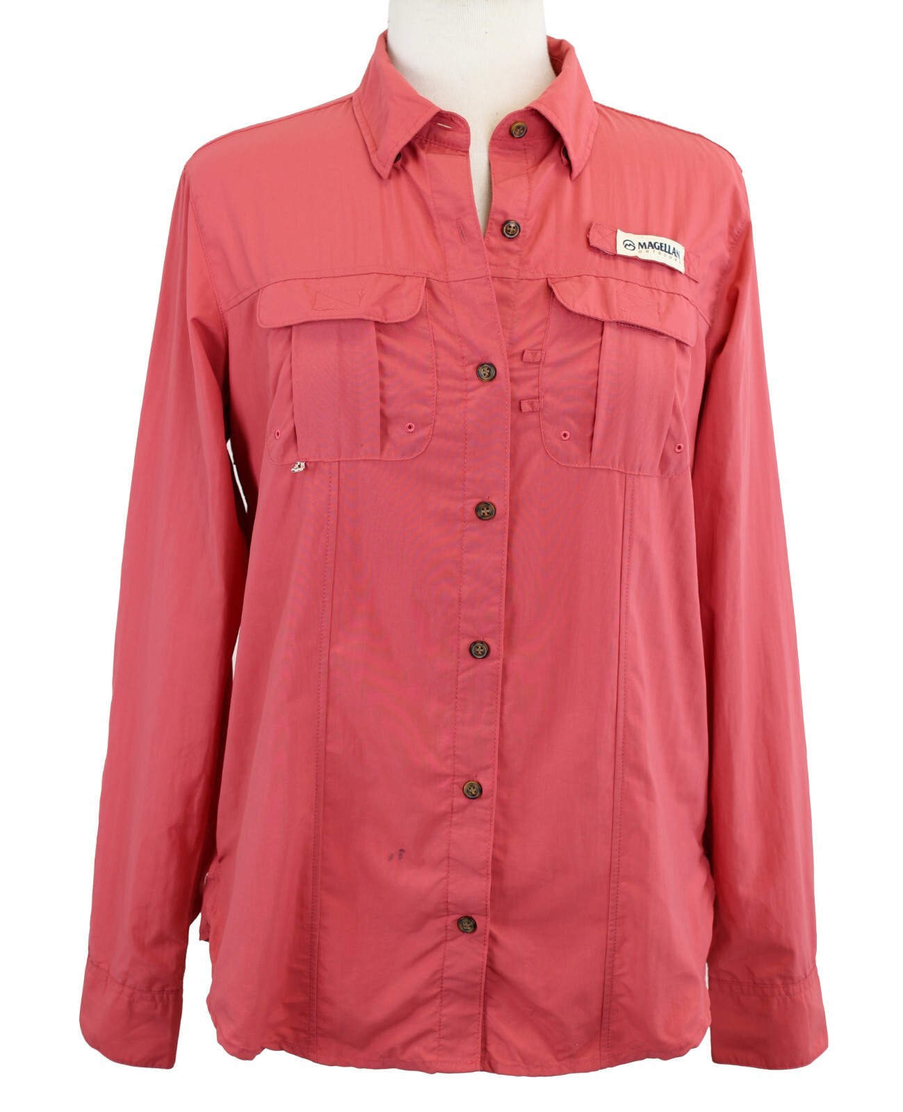 Magellan Outdoors Women's Shirt Laguna Madre Fish Gear, Button-Up, Long Sleeve