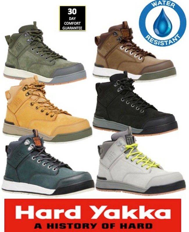 Hard Yakka Mens â3056â Lace Zip Steel Cap Safety Boot Memory Foam -Y60200 Series