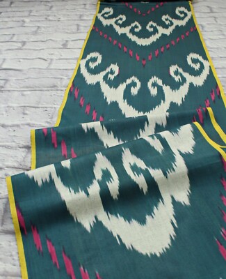 3.0 m Uzbek cotton handmade Ikat fabric/Navy cloth for crafting,upholstery,decor