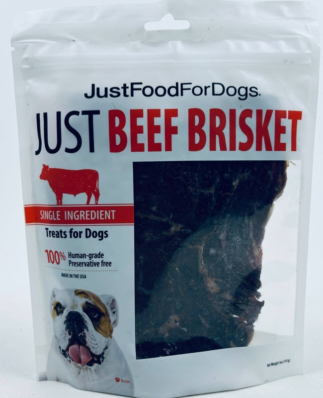 JustFoodforDogs Just Beef Brisket Treats for Dogs 5 oz 141