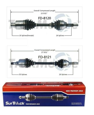 For Ford Freestar Mercury Monterey 04-07 FWD 2 Front CV Axle Shafts SurTrack Set
