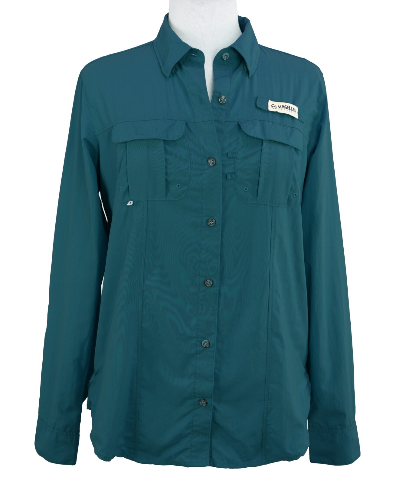 Magellan Outdoors Women's Shirt Laguna Madre Fish Gear, Button-Up, Long Sleeve