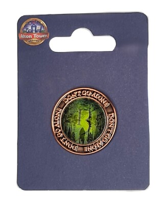 NEW ALTON TOWERS THIRTEEN 13 HOLOGRAPHIC BRONZE THORPE THEME PARK PIN BADGE