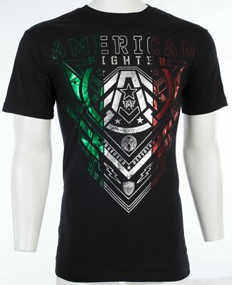 AMERICAN FIGHTER Men's T-Shirt KENDELTON Athletic Black Biker MMA S-4XL