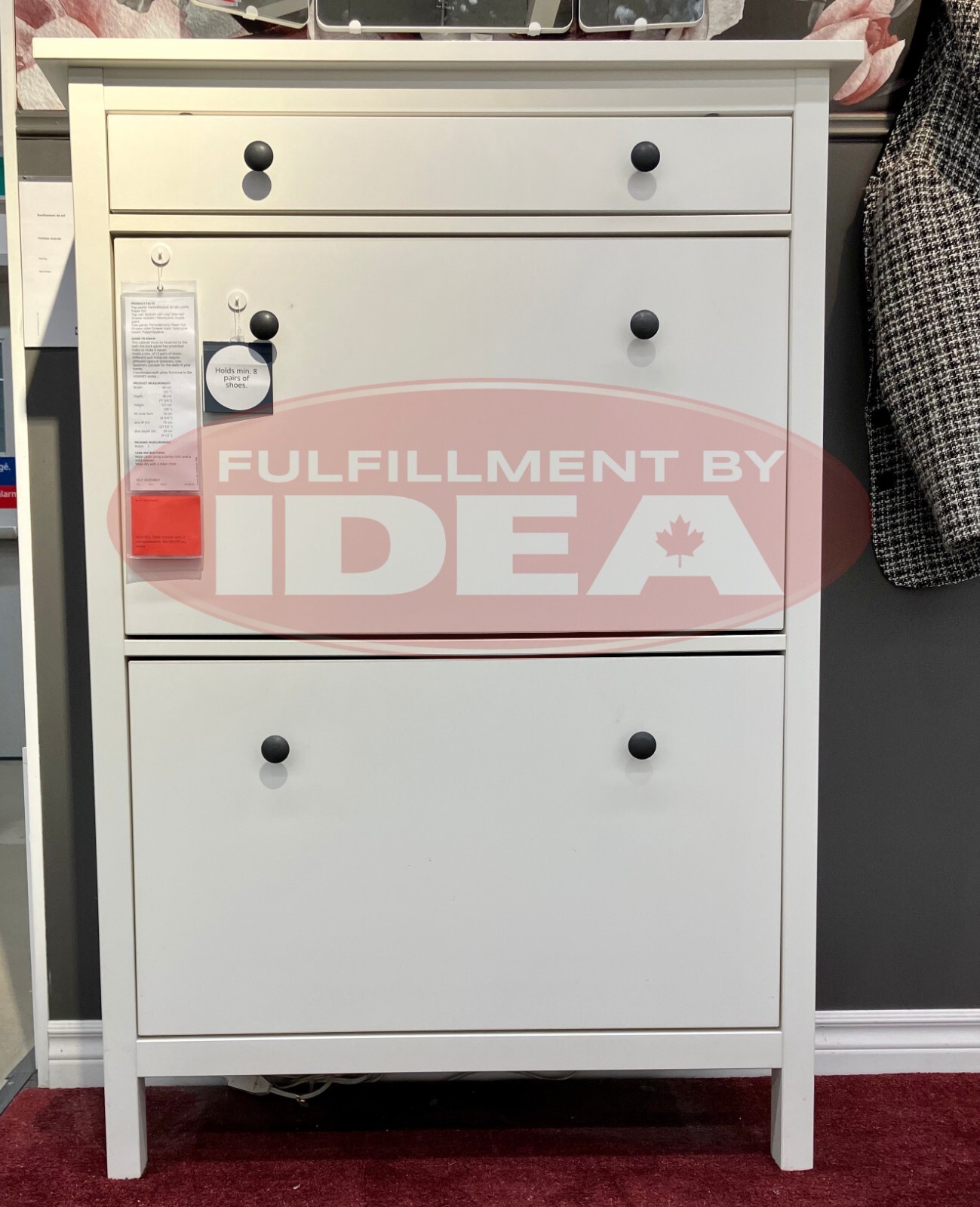 Brand New IKEA HEMNES White Shoe Cabinet with 2 Compartments Brand New IKEA HEMNES White Shoe Cabinet with 2 Compartments