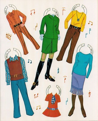 VNTG 1960S PARTRIDGE FAM PAPER DOLL RARE UNCT LASR REPRODUCTION FRE S&H NO.1 SLR