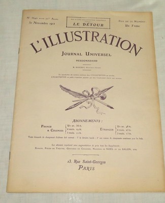 L'Illustration Magazine Journal Universel France No 3640 30 Novembre 1912
