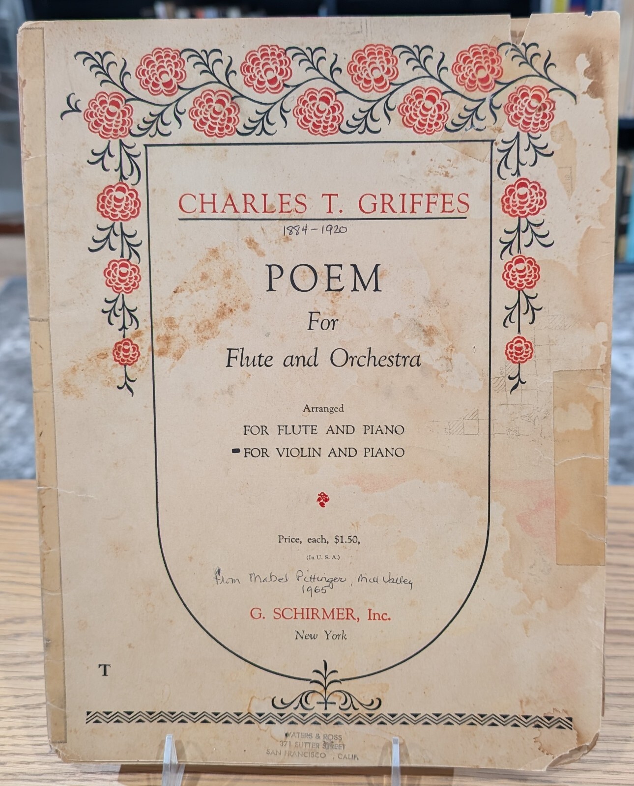 メリー Poem for Flute and Orchestra by Charles T. Griffes | eBay