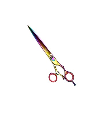 PGM Penelope Swivel Curve 8.5  Titanium Professional Dog Grooming Scissors