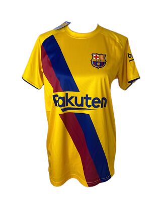Men's Small Soccer Jersey Shirt FC Barcelona Yellow Rakuten F. DE Jong