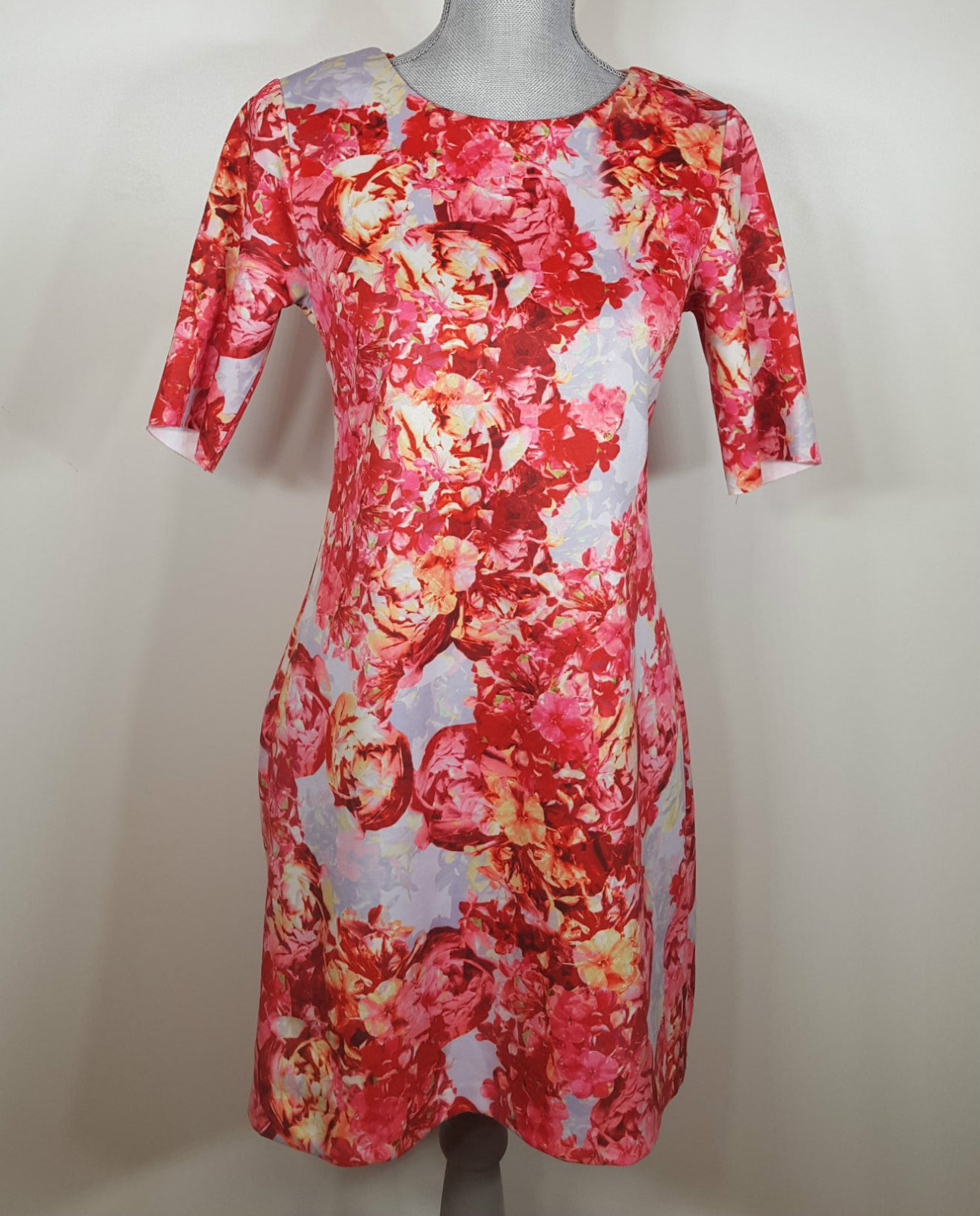 CeCe by Cynthia Steffe 'Sebella' Print Scuba Minidress Strawberry Womens sz Sm