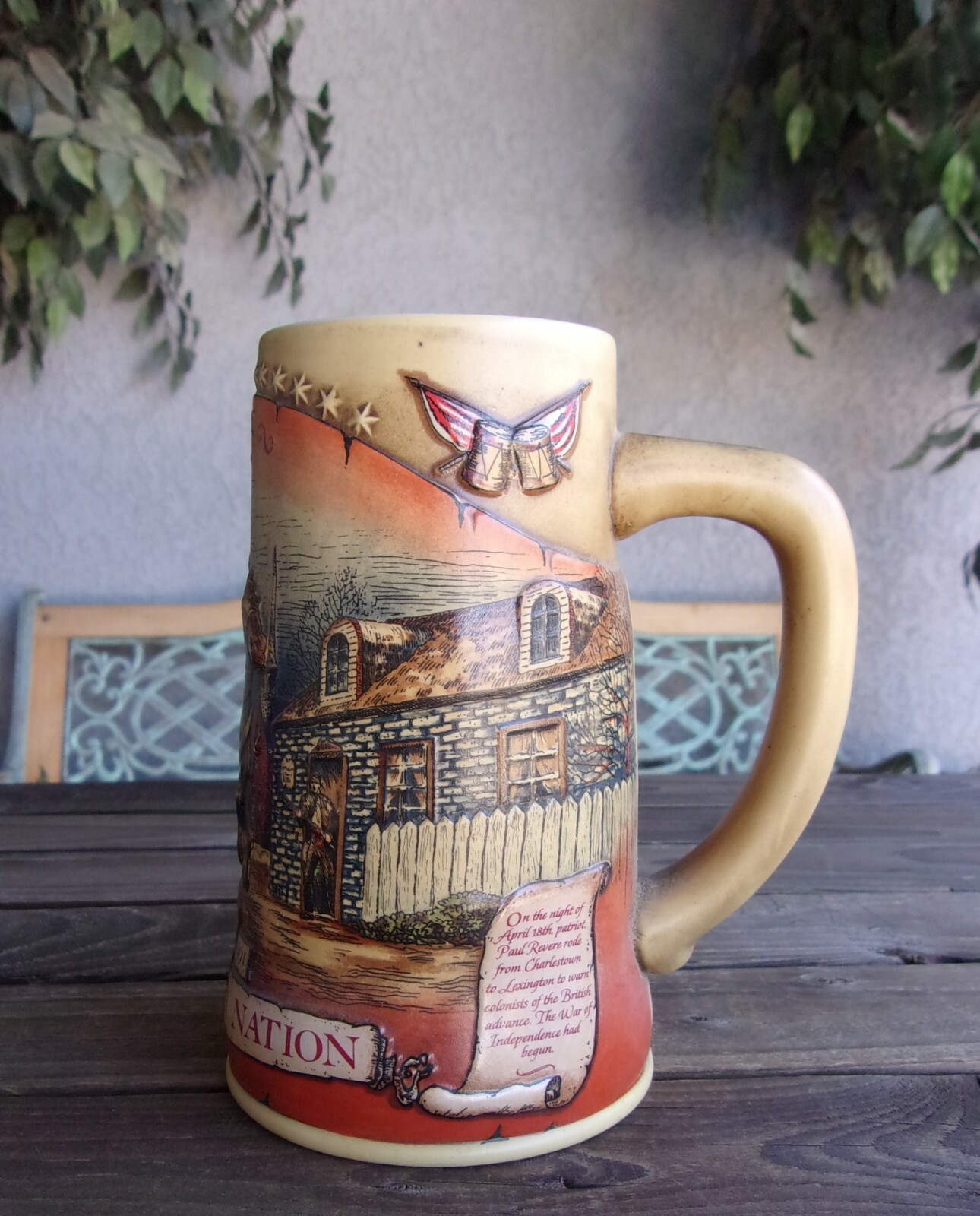 Miller High Life Beer Stein 1855-1991 Birth Of A Nation 1775