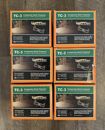 デック3種 LOT OF SIX (6) Tiger Claw TC-3 Hidden Deck Fasteners 6 x 100