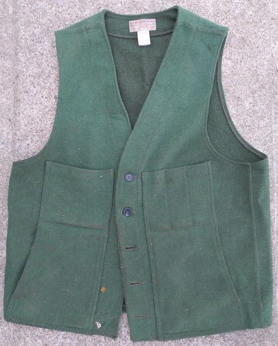 Original 1920's or 1930's Men's Wool Vest W/ Cigar Pockets