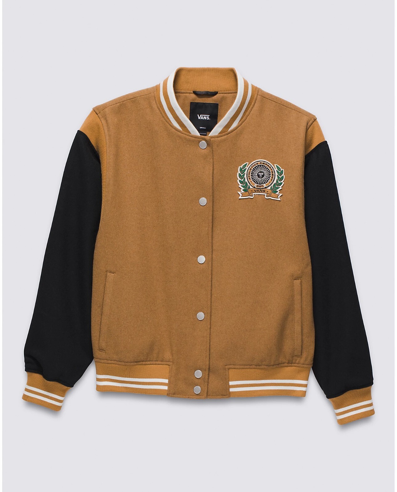 ジャケット・アウター 00s Vans scull varsity stadium jacket Scuttle Baseball Jacket in Black| Vans SE