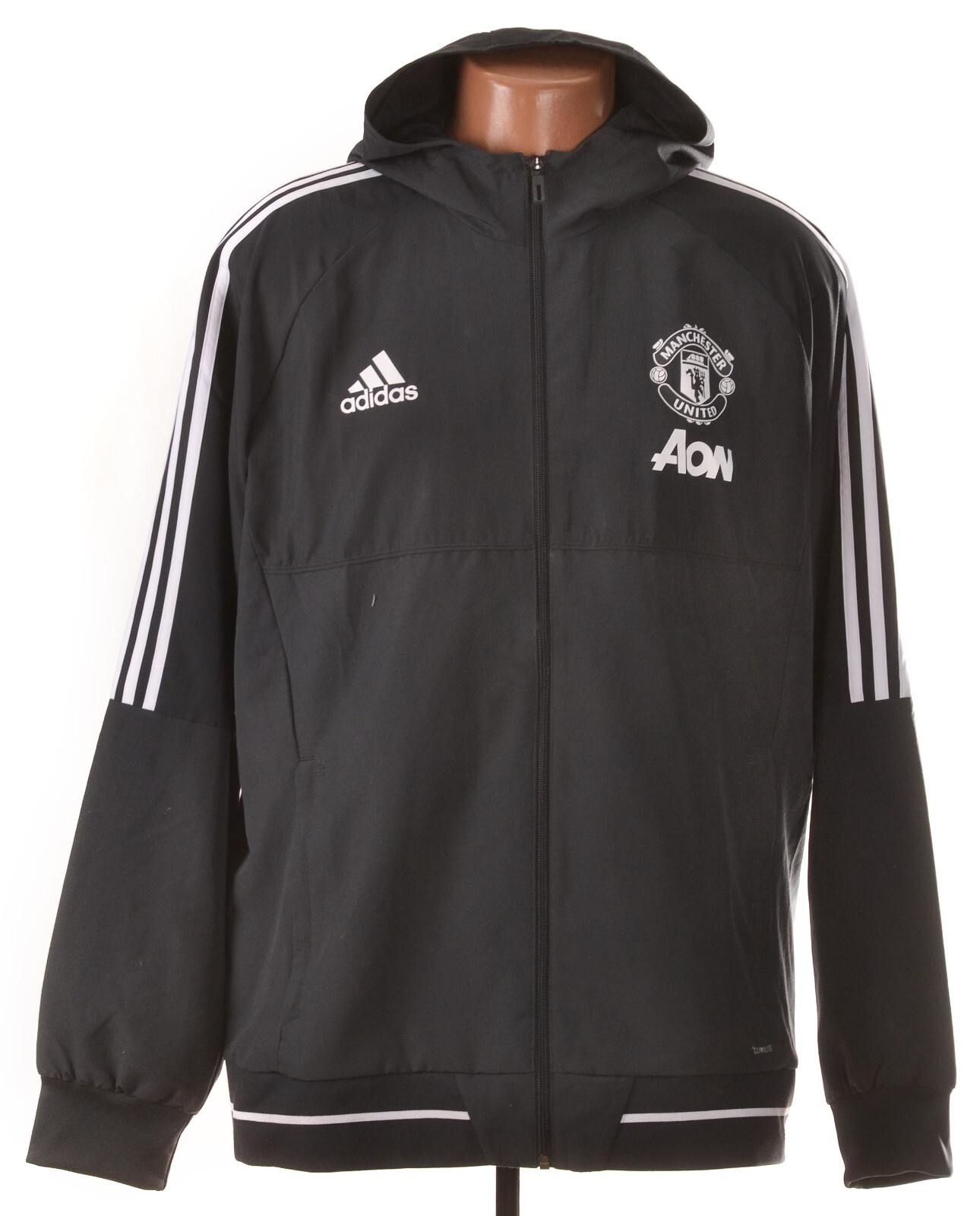 adidas Manchester United フード付きジャケット Lサイズ MANCHESTER UNITED 2017/2018 FOOTBALL HOODED JACKET JERSEY