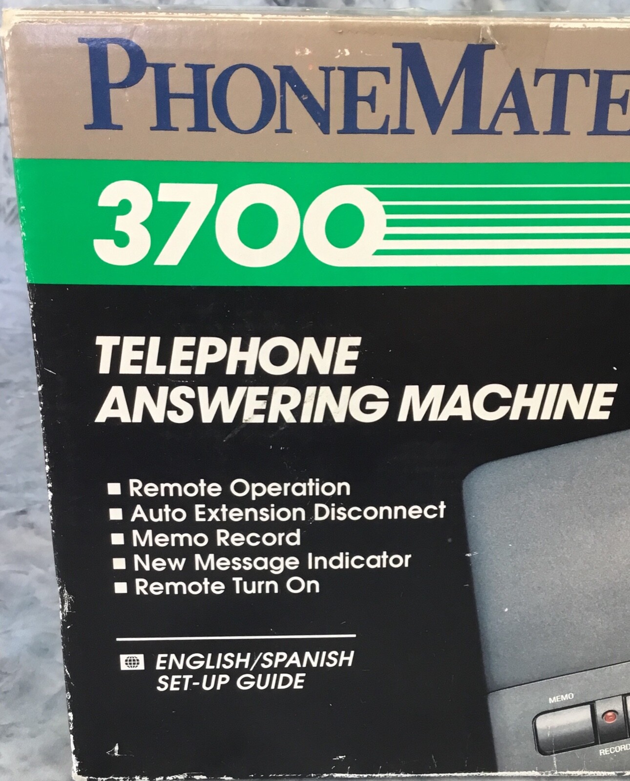 Vintage PhoneMate 3700 Telephone Answering Machine English / Spanish, Never Used