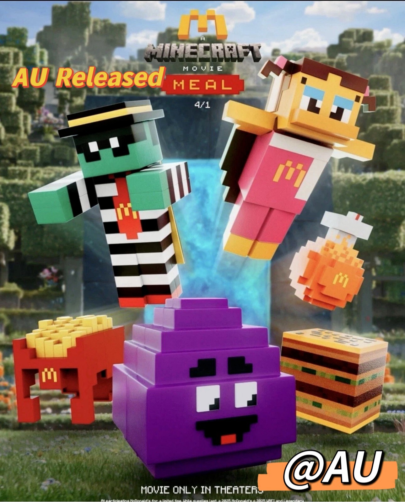 Minecraft × McDonald 10箱 McDonalds 2025 AU Released A Minecraft Movie Collectable