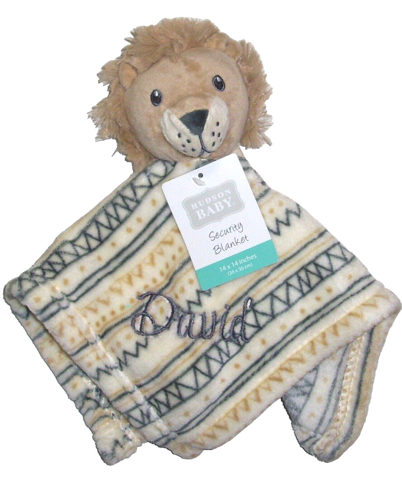 Cream Beige Gray Soft Security Lovey 14x14"