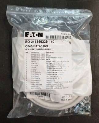 Eaton Model C048-STD-016D 48'' 6 Wire Threaded Side E/T Install Kit - New In Bag