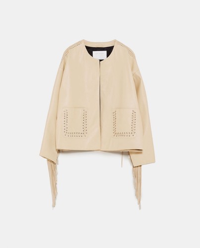ZARA WOMEN ライダースジャケット　S 新品 ZARA ザラ フェイクレザークロップド ライダース ジャケット 黒