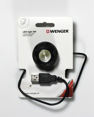 Wenger 44005 White LED Accessory Light, 3 W, USB Type A Connector