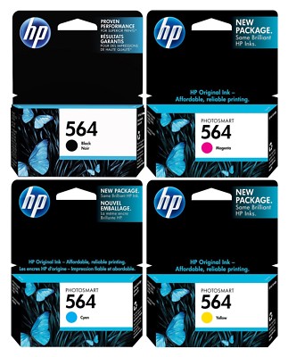 GENUINE NEW HP 564 Ink Cartridge 4-Pack 
